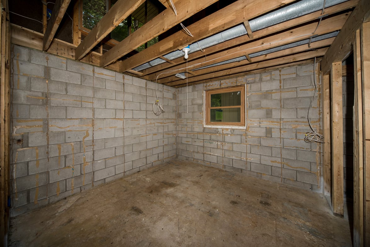 basement down to the studs home remodeling